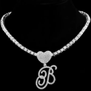 Silver necklace Initial letter B silver necklace